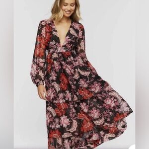 Floral Tier Fairy Festival Party Boho Maxi Dress